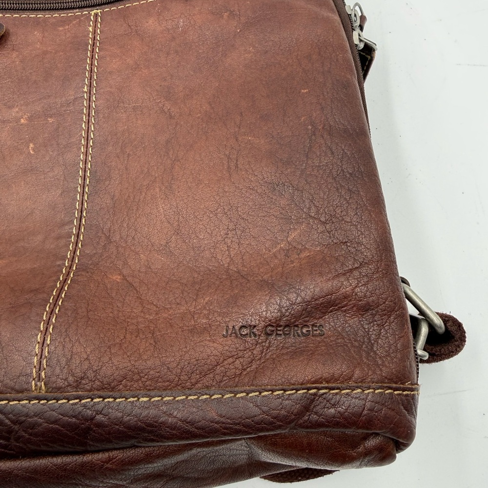 Jack Georges Small Backpack Purse Convertible Crossbody Leather Travel - Picture 3 of 11